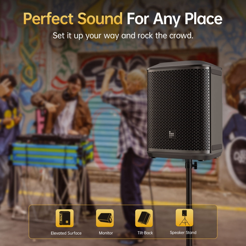 Tronsmart Hytune S1 - Sono portable 200W 118dB + 2 micros + trépied - 18h - 10m