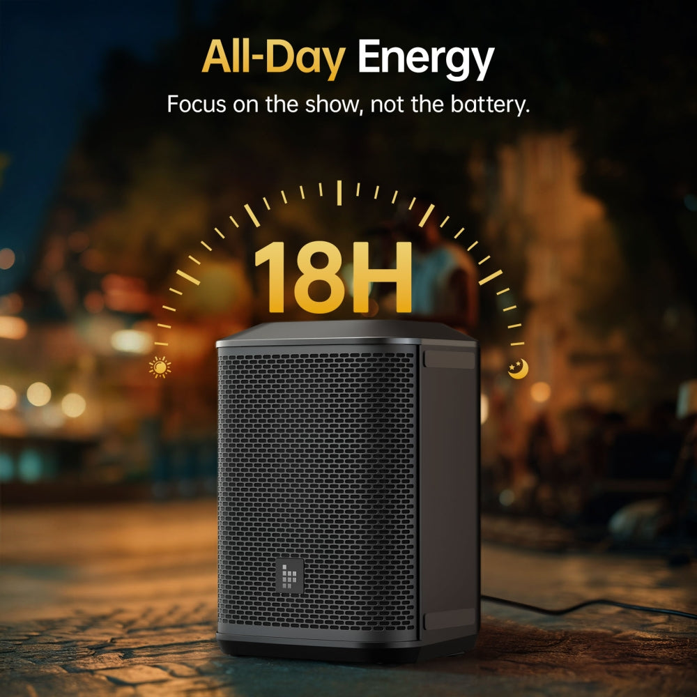 Tronsmart Hytune S1 - Sono portable 200W 118dB + 2 micros + trépied - 18h - 10m
