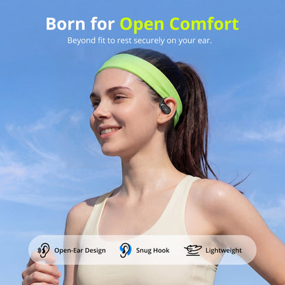 Tronsmart OpenFly 2 Pro - Casque ouvert - 4 micros IA - 10h -  40 heures  - égaliseur - 8,8 g- IPX5