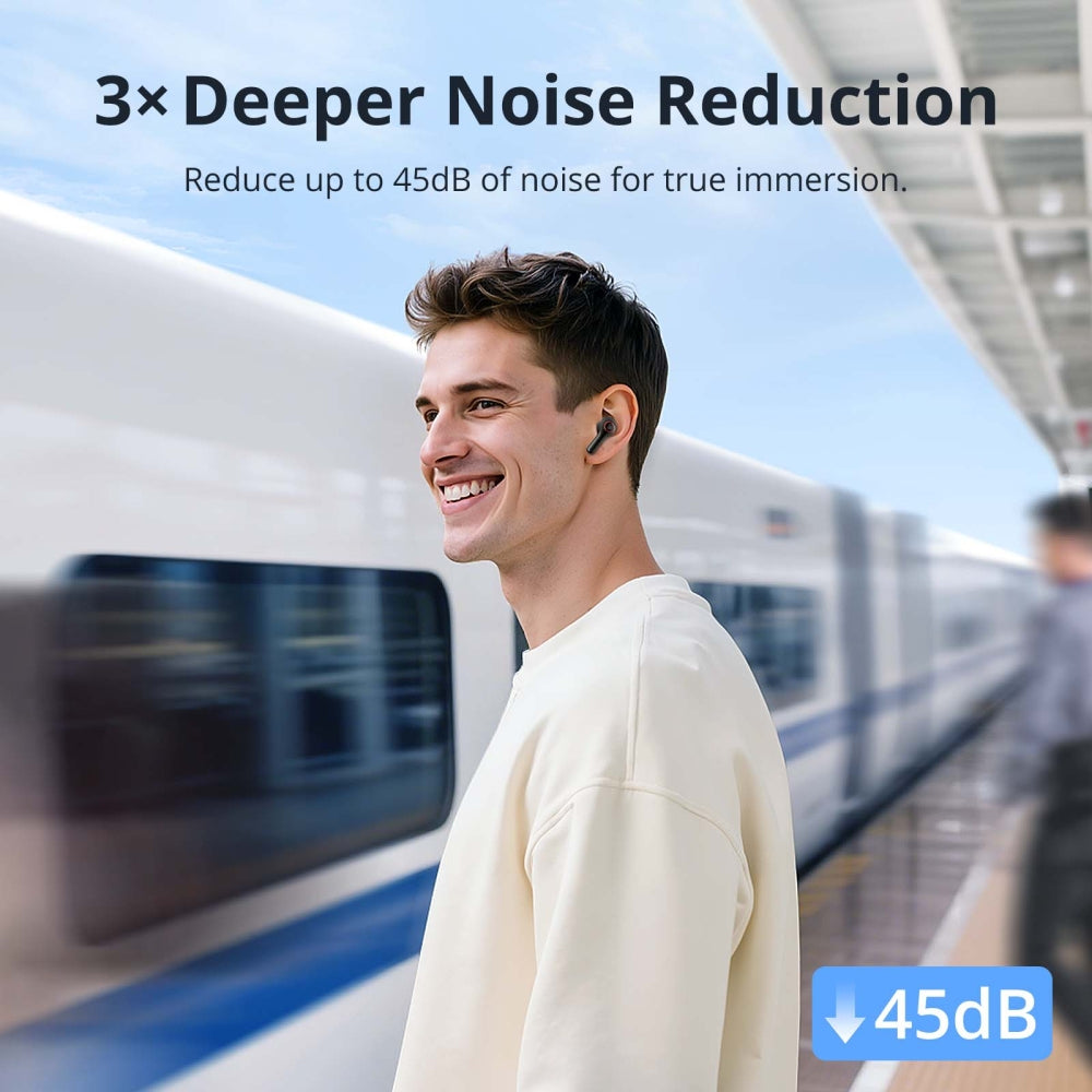 Tronsmart Sounfii NC2 - Casque ANC Hi-Res Bluetooth 6.0 - 40h - Appels IA
