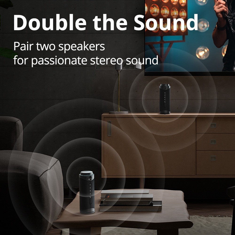 Tronsmart T7 - Enceinte portable d'extérieur - 30 Watt -son étonnamment fort et bien équilibré -  Microphone Intégré - IPX7 - Son surround 360°- Poids du produit  882,8 g - 12 heures d'autonomie