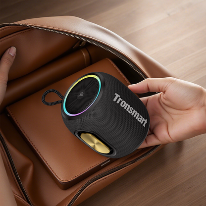 Tronsmart T8 mini  Enceinte d'extérieur portable - 16 Watt- Son équilibré à 360° - 20 heures d'autonomie de batterie -  microphone intégré - étanchéité IPX7 - couplage TWS -