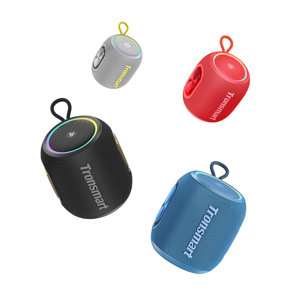 Tronsmart T8 mini  Enceinte d'extérieur portable - 16 Watt- Son équilibré à 360° - 20 heures d'autonomie de batterie -  microphone intégré - étanchéité IPX7 - couplage TWS -