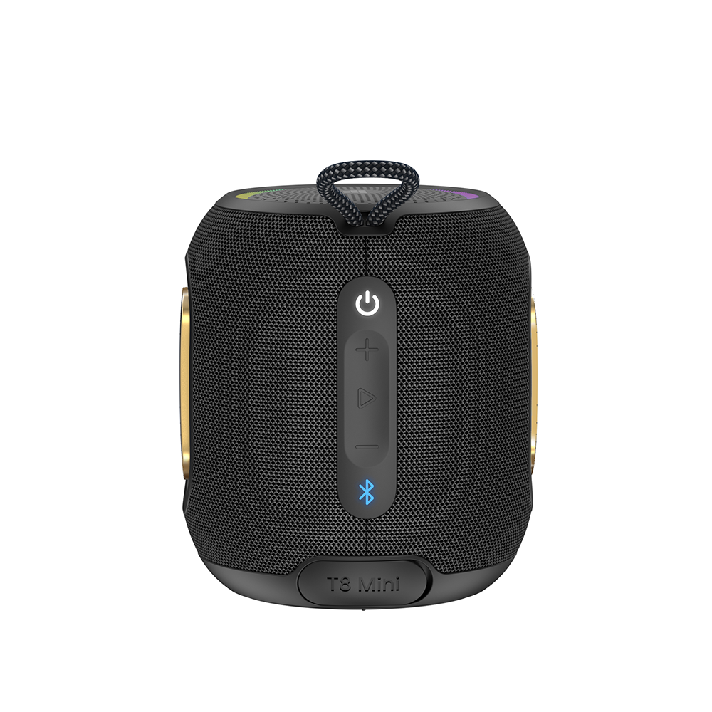 Tronsmart T8 mini  Enceinte d'extérieur portable - 16 Watt- Son équilibré à 360° - 20 heures d'autonomie de batterie -  microphone intégré - étanchéité IPX7 - couplage TWS -