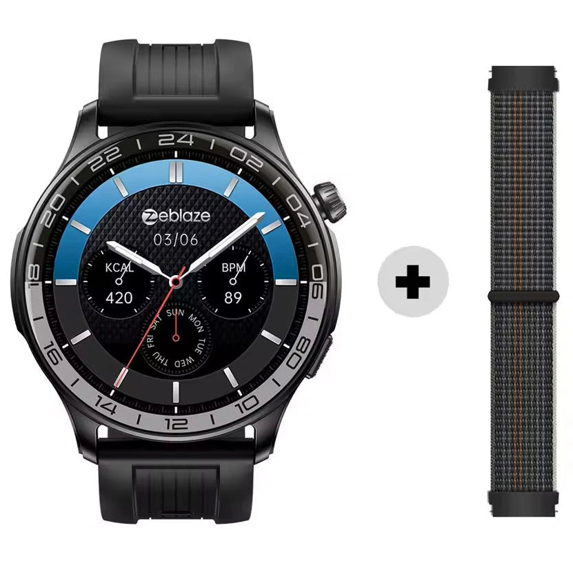 ZEBLAZE BTALK 4 PRO - Écran tactile AMOLED - IP68 - Jusqu'à 14 jours/ 21 jours - 22 mm - 2 bracelets
