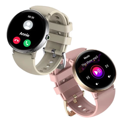 Zeblaze Lily 2 - Montre connectée élégante pour femme -Ecran AMOLED- Écran tactile -Bracelet en silicone durable et confortable- Capacité de la batterie 200 mAh - Appel vocal - Poids 34,6 g