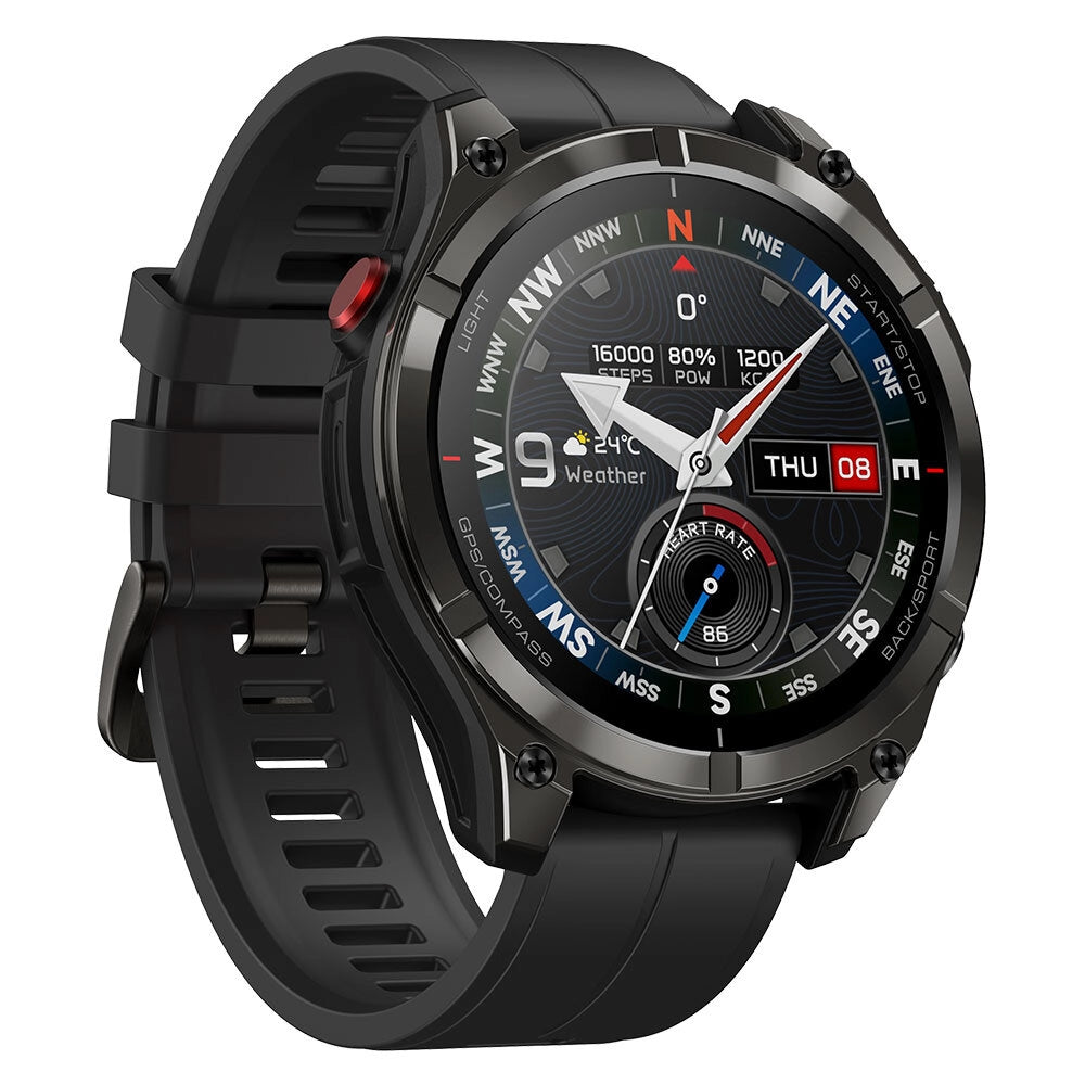 ZEBLAZE STRATOS 4 PRO - étanchéité 5 ATM - Écran AMOLED - Surveillance de la santé 24h/24 - GNSS intégré
