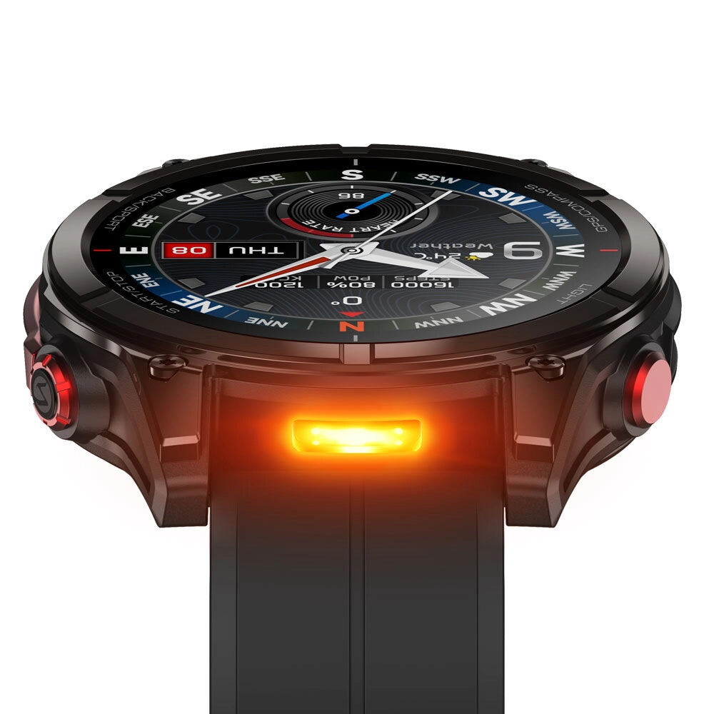 ZEBLAZE STRATOS 4 PRO - étanchéité 5 ATM - Écran AMOLED - Surveillance de la santé 24h/24 - GNSS intégré