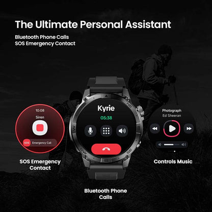 Zeblaze Stratos 2 Plus - Montre connectée GPS, 27j batterie, 1000 nits, Acier inoxydable