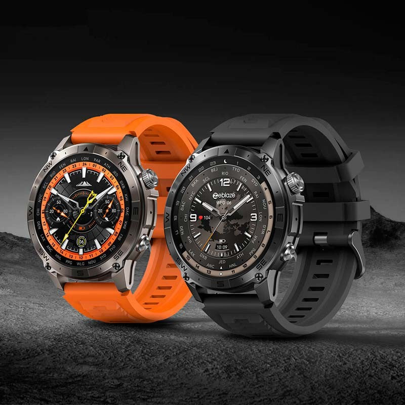 Zeblaze Stratos 2 Plus - Montre connectée GPS, 27j batterie, 1000 nits, Acier inoxydable